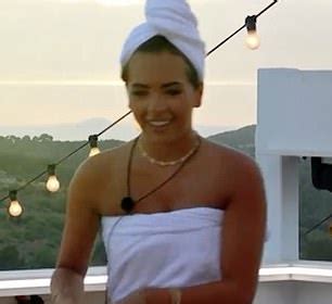 Gemma Owen flashes her boobs to Luca from the villas balcony